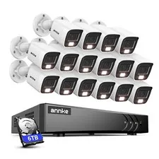 ANNKE 16CH 5MP Lite DVR 1080P CCTV Security Camera System AI Color Night Vision