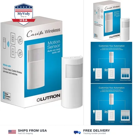 Lutron Caseta Smart Lighting Auto On/Off Wireless Occupancy Motion Sensor | M...