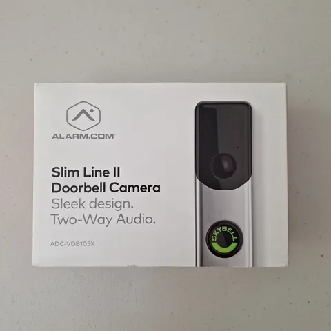 Slim Line 2 Doorbell Camera Alarm.com ADC-VDB105X New Open Box