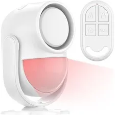 125dB Loud Motion Sensor Alarm with 328ft Remote Control (40ft PIR Detector, ...