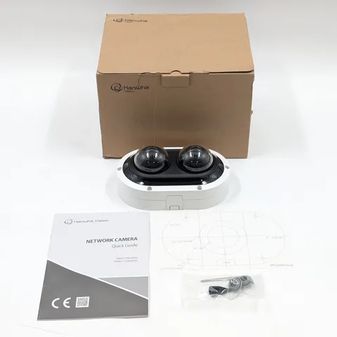 Hanwha Vision 6MP 2-Sensor Outdoor Multidirectional Network Dome Camera | White