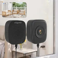 3K 5MP Window Camera for Home Security Indoor Magnetic Mount, 2Pack No Drill 5Gh