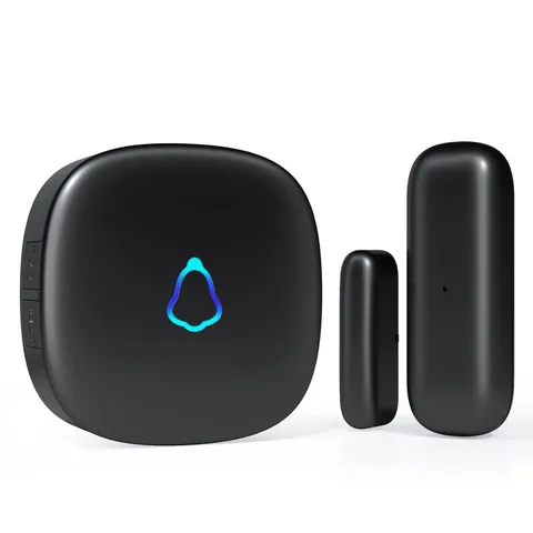 Wireless Door Chime Sensor Alarm 500 FT Range Black 1 Sensor Door Contact