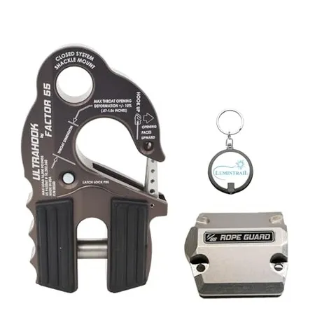 FACTOR55 UltraHook Winch Hook Integrated Shackle Pin Mount Recovery Towing 