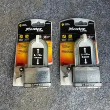 2 Pack Master Lock Magnum M15XKADLJ Padlock 2-1/2in Shackle Boron Carbide Keyed