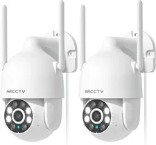 2K Security Cameras Outdoor, 360°Pan-Tilt View 2.4G/5G Wifi Security Camera with