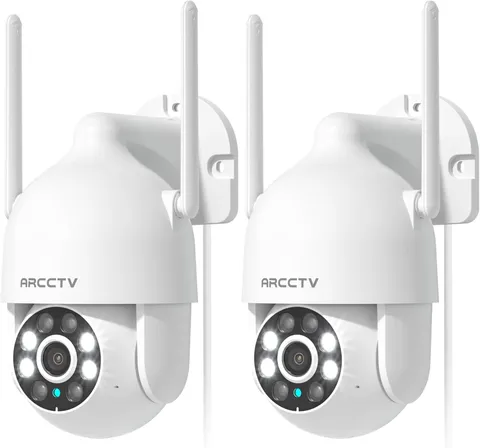 2K Security Cameras Outdoor, 360°Pan-Tilt View 2.4G/5G Wifi Security Camera with