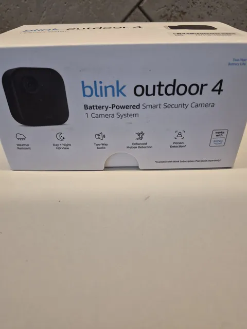 Blink Outdoor 4 1080p Wi-Fi Camera Security, New In Sealed Box, 2 Way Audio,