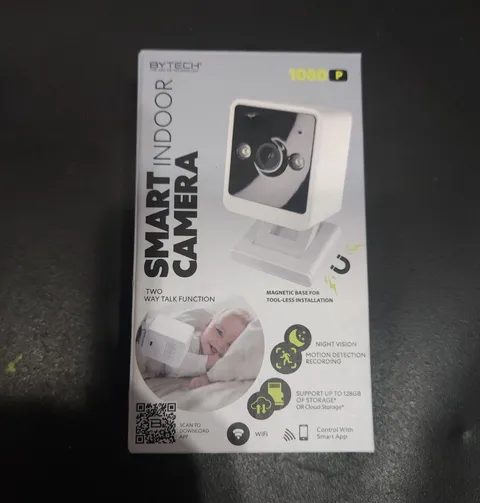 BYTECH Smart Indoor Camera 1080p Wi-Fi Motion Detection Night Vision White