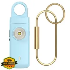 ANKOSHUN Personal Alarm Aqua USB Rechargeable Safety Keychain