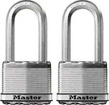 Master Lock Padlock, Magnum Laminated Steel Lock, 2 in. Wide, M5XTLH (Pack of 2-