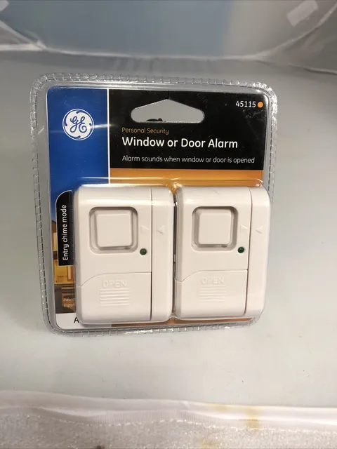 Window Door Alarm GE 45115 Personal home Security 2 Pack 120db alarm Brand New