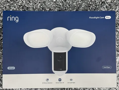 Ring Floodlight Cam Pro Wired 2nd Gen Retinal 4K - White - BRAND NEW SEALED