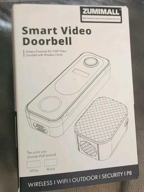 2K Wireless Doorbell Camera No Subscription, Battery Powered