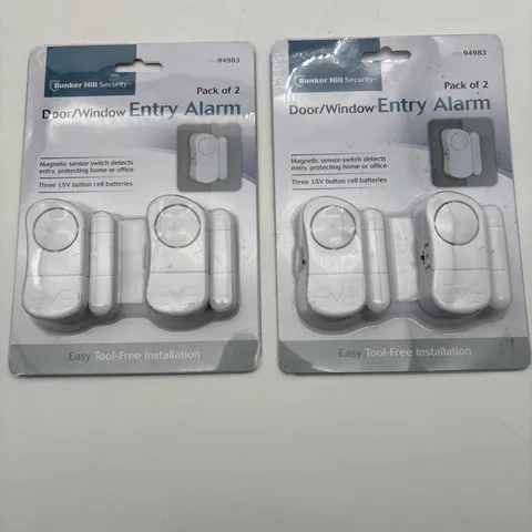 2 - Bunker Hill Security Door / Window Entry Alarm 2 Pack of 2  94983 New Sealed