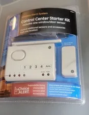 GE Wireless Alarm System Control Center Starter Kit 45142 W/ Extra Sensor Tote34