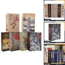 SEPOX SBOOK7 Book Safe Lock Boxes - 6 Pack Large Steel Box with Resettable