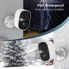 GMK Wireless Outdoor Security Cameras 2K Battery Powered Color Night Vision 2-Pa