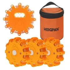 GP904 LED Road Flares Emergency Light Kit, 9 Glow Modes Strong Magnet Hang Ho...