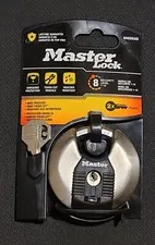 MASTER LOCK M40XKAD 5/8" SHROUDED SHACKLE PADLOCK W/KEY SECURITY LEVEL 8 NEW
