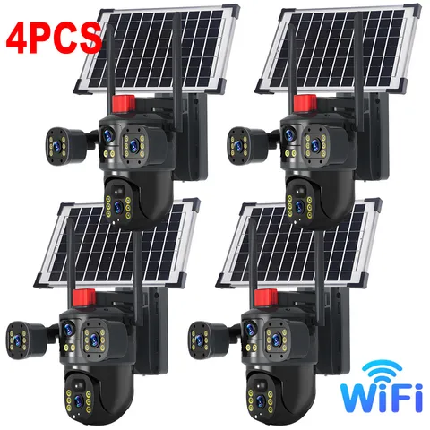 Camara De Seguridad Solar Inalambricas Para Exterior Con Vision Nocturna y Audio