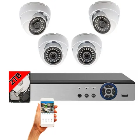 Evertech 8 Channel 1080p HD CCTV Security Camera System 2TB 4 Dome Cameras