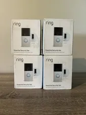 4x Ring Essential Kit with Battery Doorbell Plus and Indoor Cam