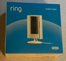 Ring Indoor Cam Wired Plug-In Camera White New Sealed B0B6GLQJMV 840268988821