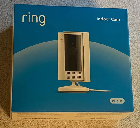 Ring Indoor Cam Wired Plug-In Camera White New Sealed B0B6GLQJMV 840268988821