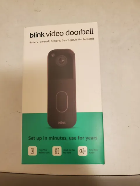 BLINK VIDEO DOORBELL - HEAD TO TOE VIEW - 2 YEAR BATTERY LIFE BRAND NEW OPEN...