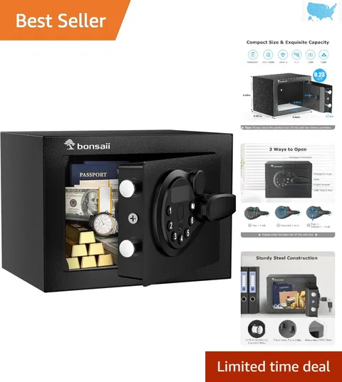 Pry-Resistant Electronic Safe with Dual Access - Easy Install Lock Box Solution