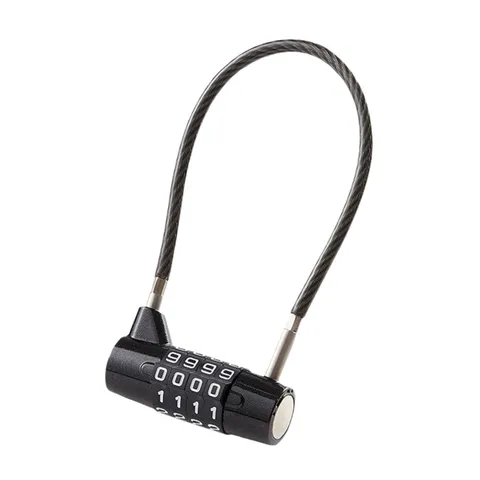 4 Digit Combination Padlock Cable Lock Security Sturdy Practical Multipurpose