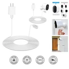 Outdoor & Indoor 2Pack Arlo Charger - 16ft Weatherproof Cable & Clips Included