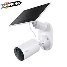 Tapo SolarCam 1080p Security Camera Wireless Outdoor- Battery 1-Pack, White