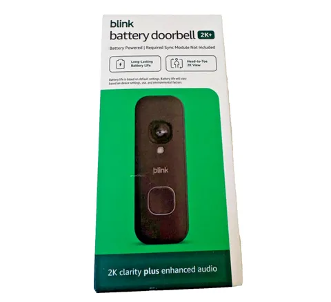Blink Wireless Video Doorbell 2K HD Battery Camera Alexa Compatible Brand New