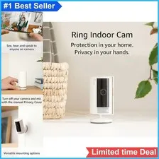Indoor Security Camera 1080p HD Video Color Night Vision Motion Alerts Two-Way