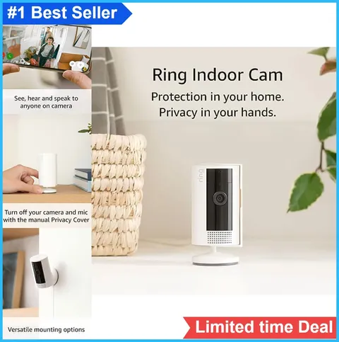 Indoor Security Camera 1080p HD Video Color Night Vision Motion Alerts Two-Way