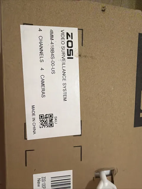 Zosi Video Surveillance System 4 Channels 4 Cameras