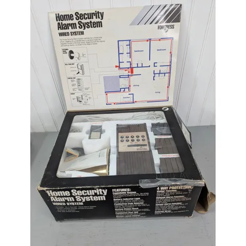 Vintage Fortress Home Security Alarm System Wired DIY Kit Model DA-9709 1983 NOS