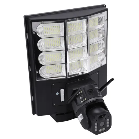 Solar Street Light With Camera 1080P Security For Outdoor Use Easy To Use