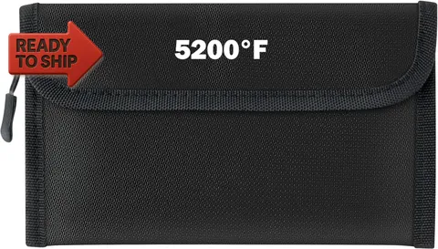 Fireproof Waterproof Document Bag - 5200°F Water Resistant Fire Proof Money Bag