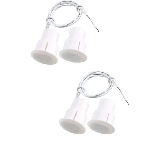 2 Sets Magnetic Reed Switch RC-36 NC Recessed Wired Door Window Alarm, with L...