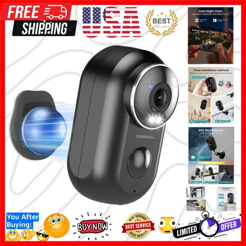 2K Security Cameras Wireless Outdoor, Magnetic Mount, 130° View Outdoor Camer...