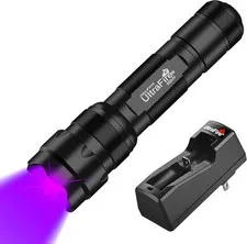ULTRAFIRE UV Flashlight 395-405nm LED Blacklight Pet Urine Stain Detector Zoomab