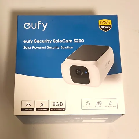 eufy SoloCam S230 2K Solar Wireless Wi-Fi Outdoor Spotlight Cam 8GB Alexa