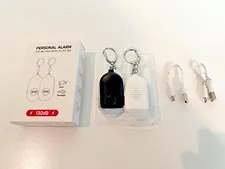WETEN Personal Alarm Keychains - Rechargeable 130 dB Safety Siren with LED Light