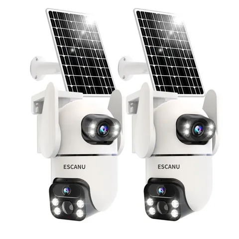 Solar Security Cameras Outdoor Wireless,Cameras for Home Security with Dual L...