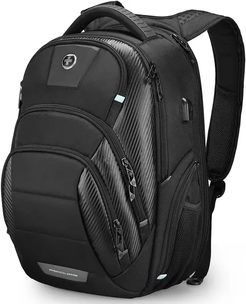 Design Men'S 17 Inch Laptop Backpack with Apple Find My Network and USB Charging
