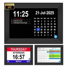 Bgift 10.1Inch Touch Screen Digital Alarm Clock for Seniors,with Date and Day...