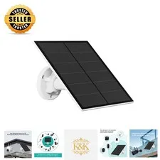 360° Adjustable 5W Solar Panel for Rechargeable Battery Cameras - Easy Install